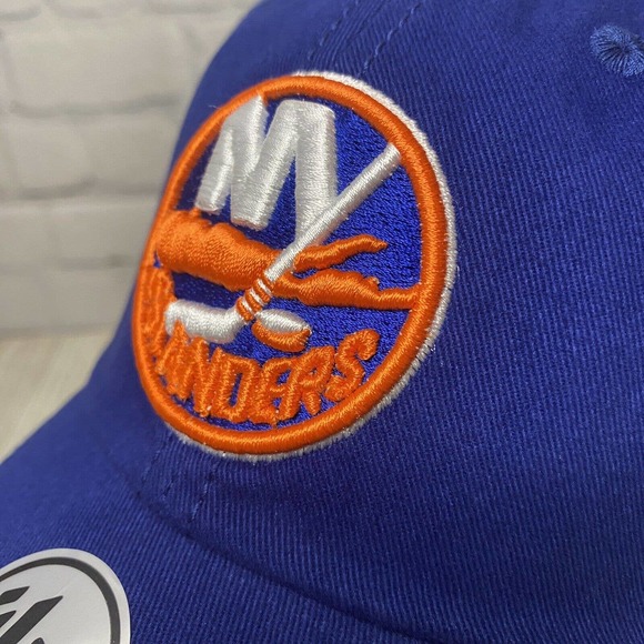 47 Brand NY New York Islanders Logo Womens Hat Adj Strapback Blue Clean Up New - Picture 4 of 10
